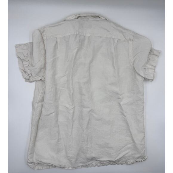 Ralph Lauren Womens Short Sleeve Button Down Linen Silk Blend - Picture 2 of 5